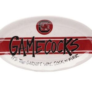 Gamecocks Oval Serving Platter - Red and White